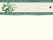 Tablet Screenshot of lathamsnursery.com